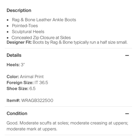 ***Sold****Rag & Bone Leather Beha Ankle Booties - So unique!! - Picture 9 of 13